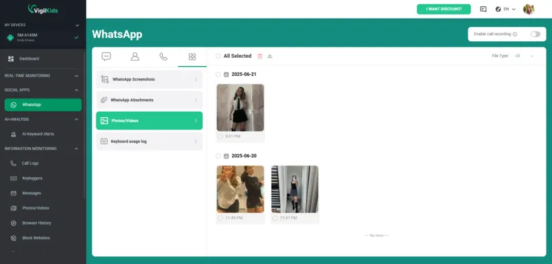 whatsapp media demo