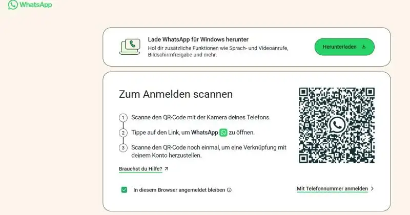 WhatsApp Web öffnen