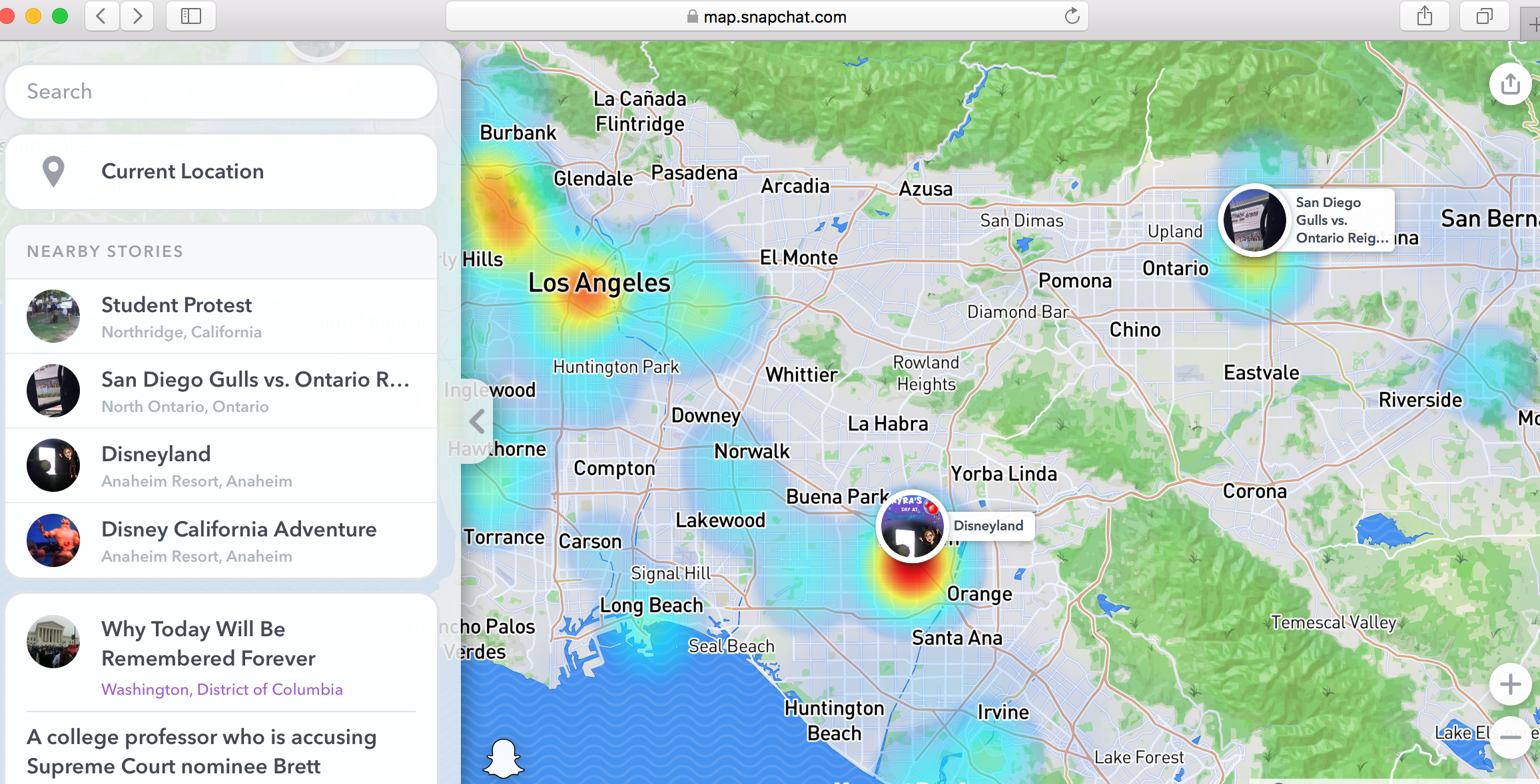 Snap map