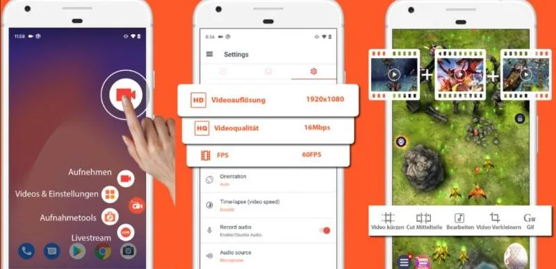 AZ Screen Recorder Android Bildschirm aufnehmen