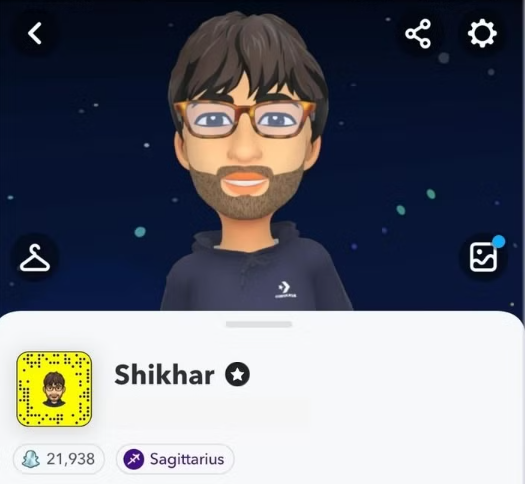 Snapchat Black Star Badge on display name