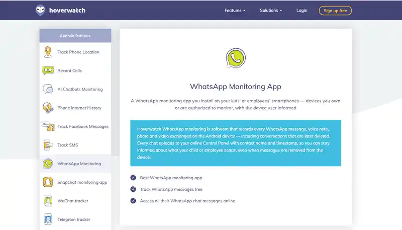 hoverwatch whatsapp