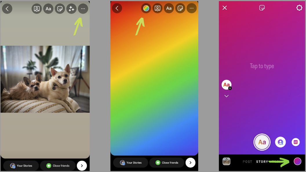 Change Instagram background Color