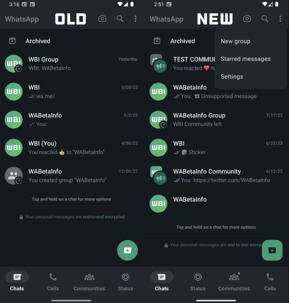 half-swipe preview between WhatsApp Status updates