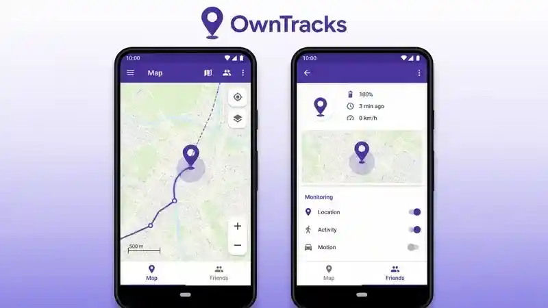 OwnTracks Android map and private location monitoring interface
