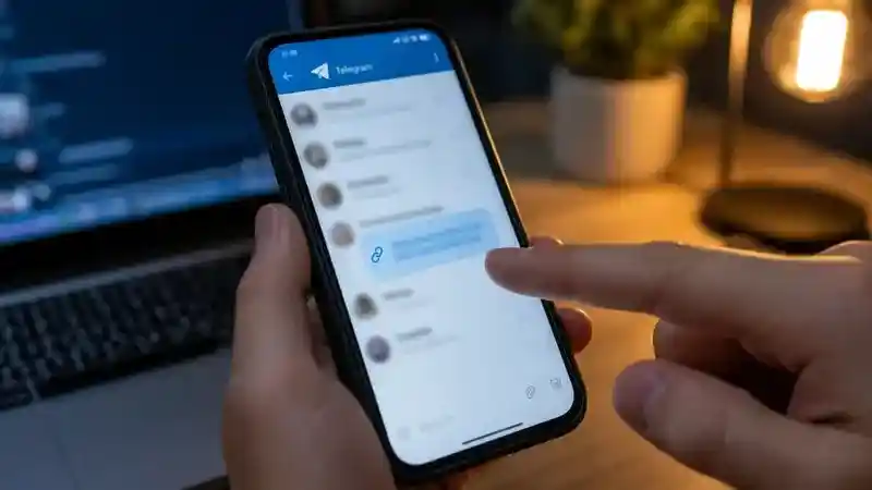 Invitación externa que conduce a un canal de Telegram