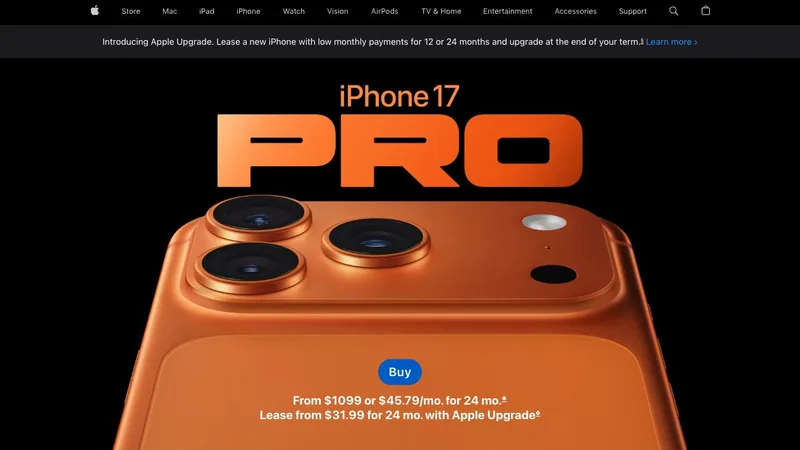 Official Apple iPhone 17 Pro camera product page
