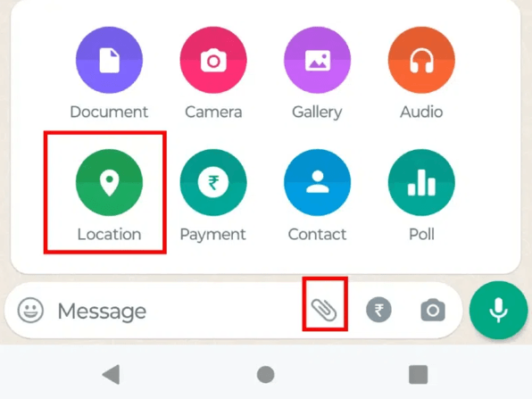 share location whatsapp