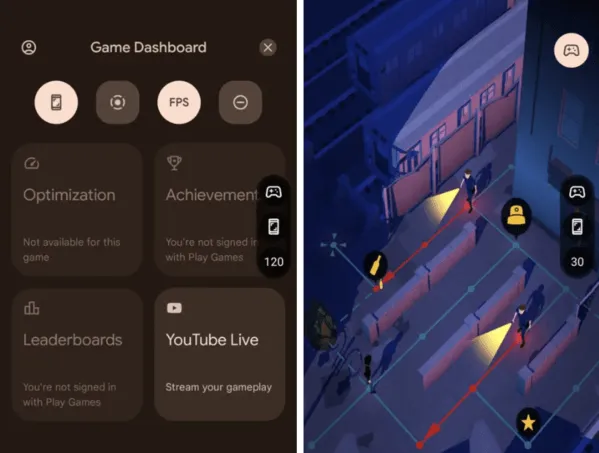 game dashboard