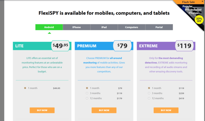 flexispy price