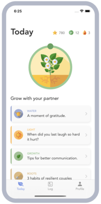 Evergreen relationship growth app for couples