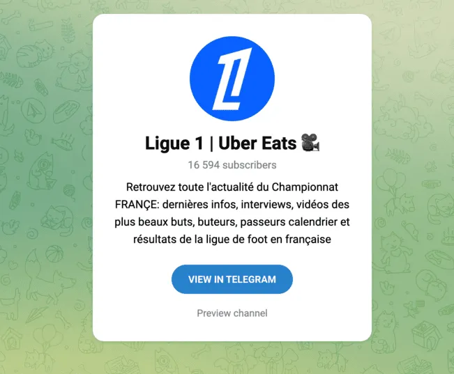 liens Telegram match qui tournent vraiment