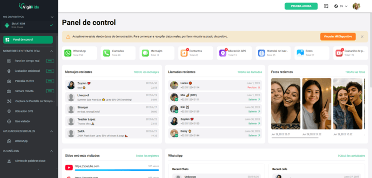 es vigilkids dashboard