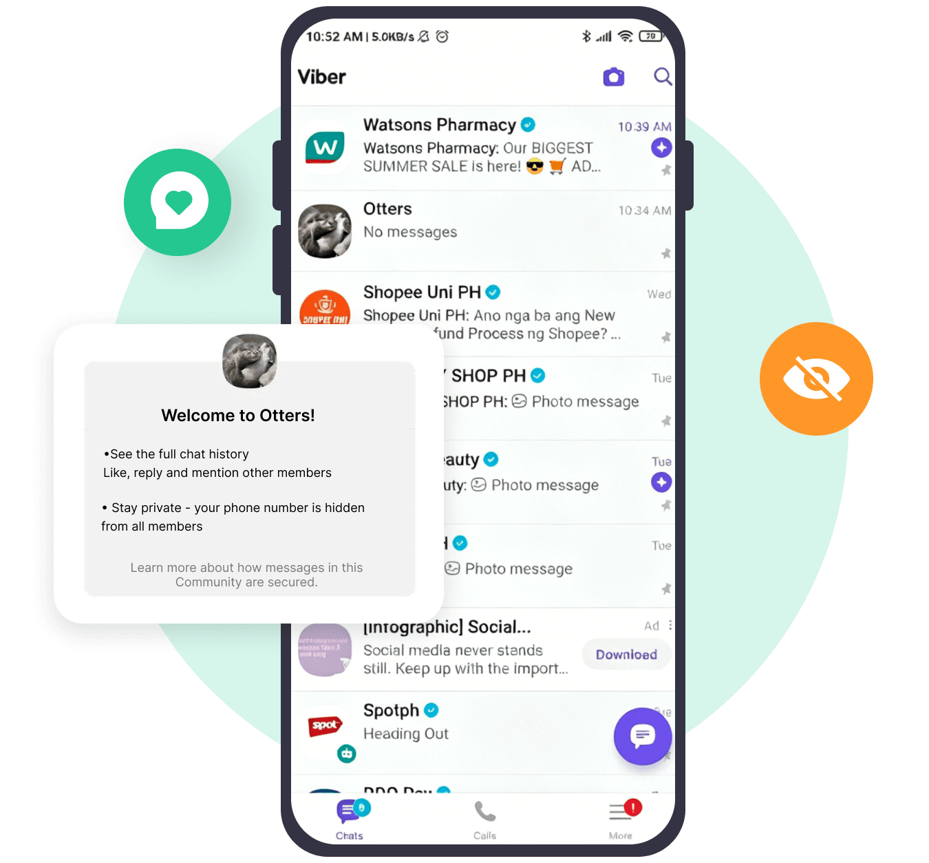 Communautés Viber et chats cachés rejoints par votre enfant