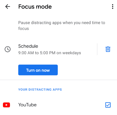 android focus mode