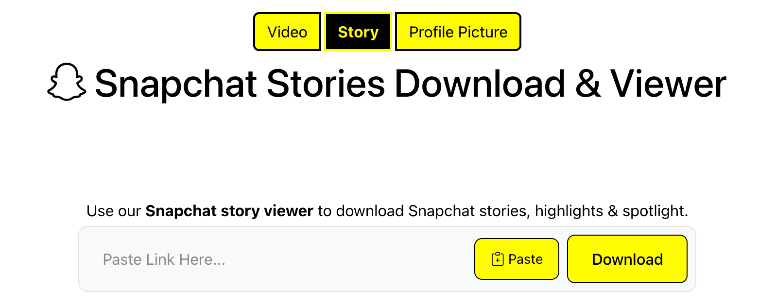 SnapStory Downloader to view a Snapchat story anonymously and save it