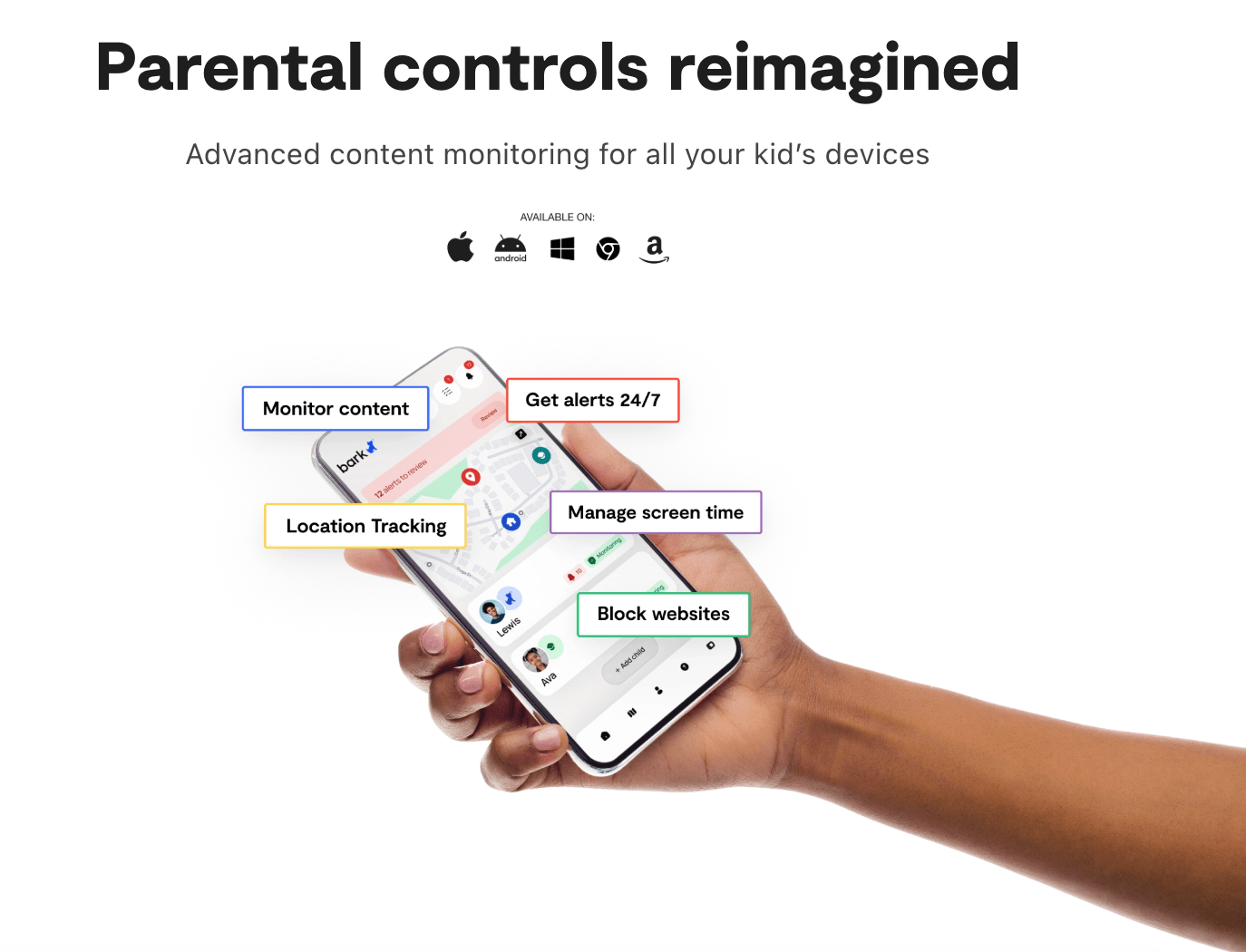 Bark parental control app for teen safety alerts