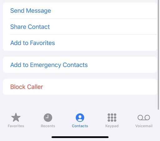 block a specific person to stop location sharing