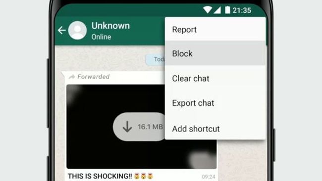 Report suspicious WhatsApp account
