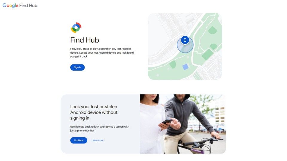 Google Find Hub pour localiser un appareil Samsung