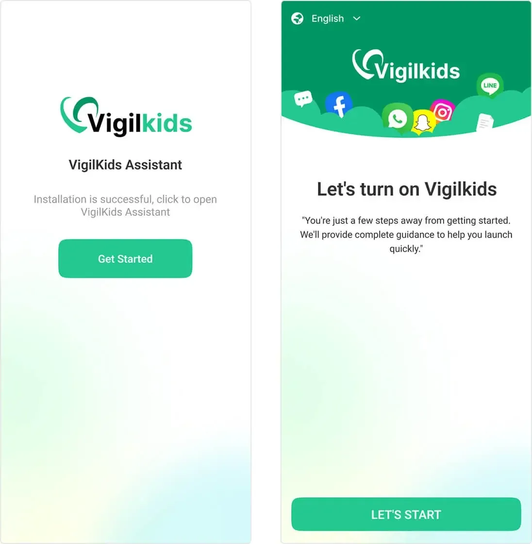 parental controls via Vigilkids