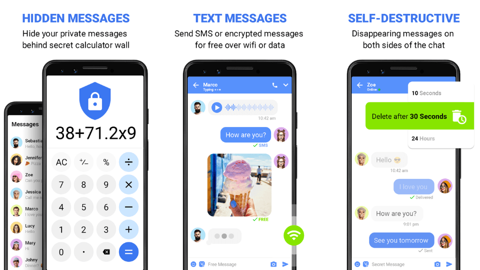 how to hide text messages on Android with app Hide Messages Private SMS