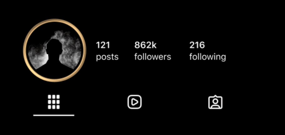 Instagram Rings gold creator ring on profile and Stories