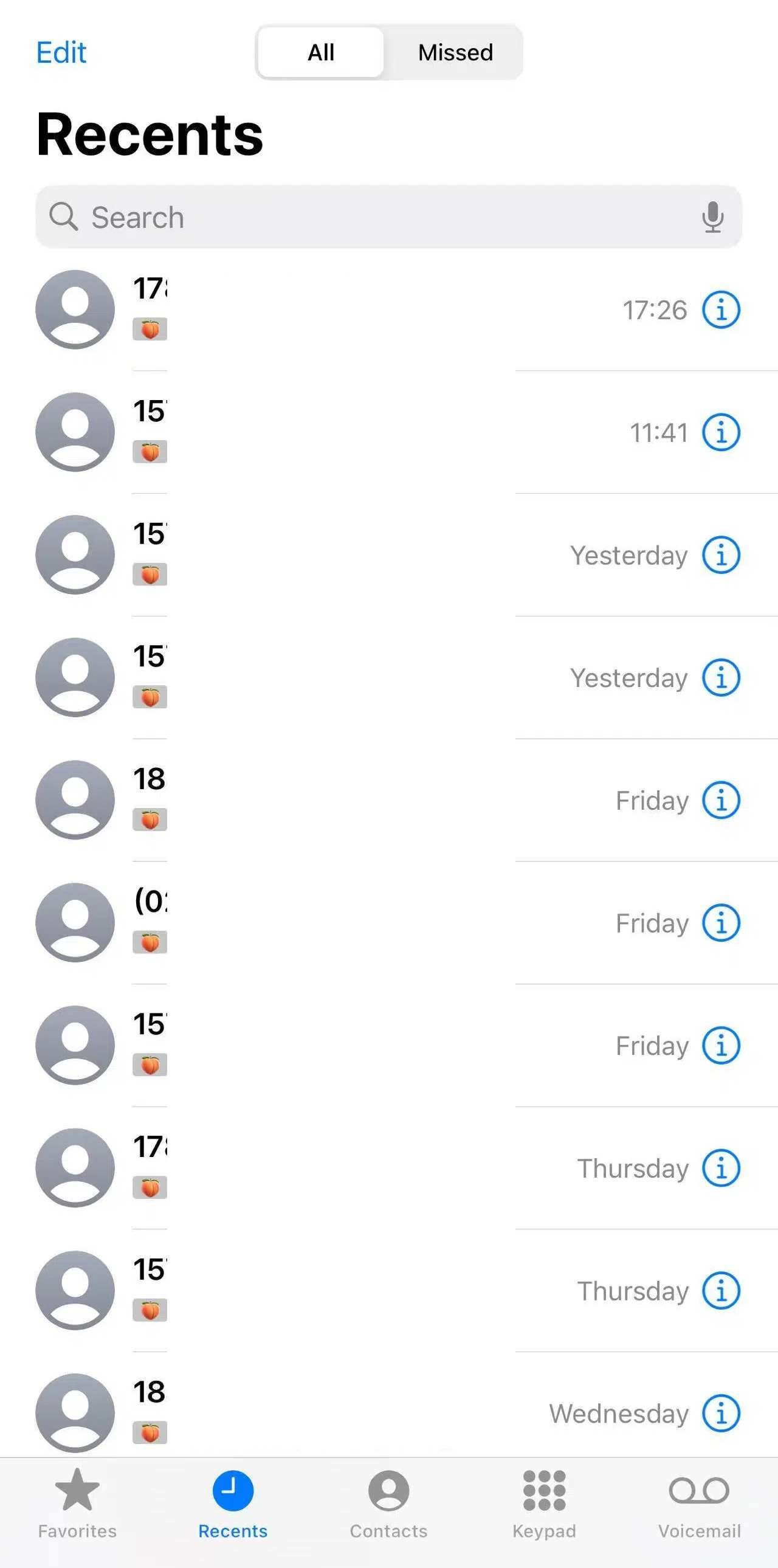 check call history on iPhone