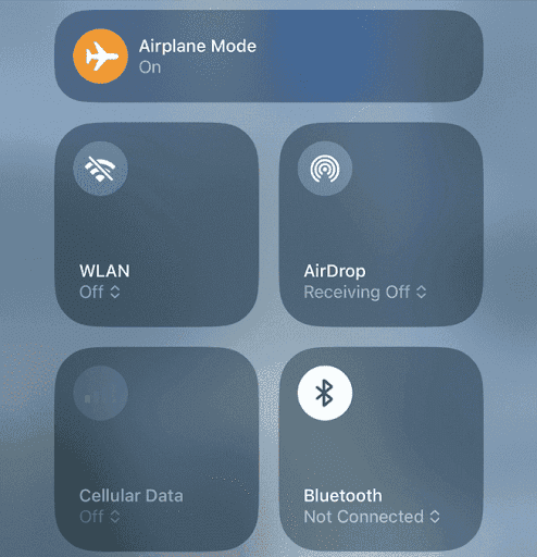 turn on airplane mode to stop sharing location